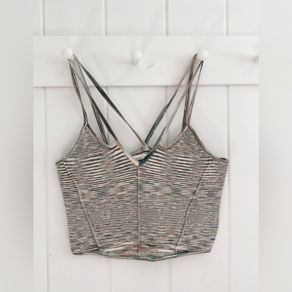 Anthropologie Reed Sweater Corset Top Bralette Cropped Neutral Women Small